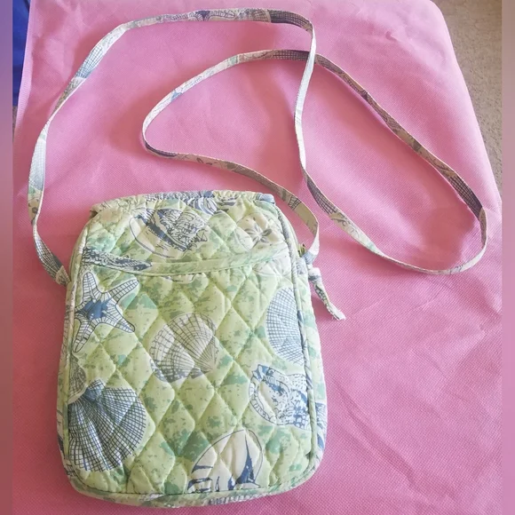 EUC Seashell Blue & Green Crossbody Bag - Picture 4 of 14